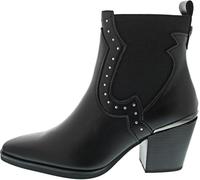 MARCO TOZZI Damen Stiefeletten mit Absatz Cowboy Spitz, Schwarz (Black), 40 EU