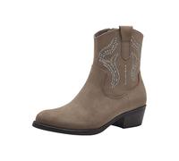 MARCO TOZZI Damen Stiefeletten mit Absatz mit Blockabsatz Cowboy, Braun (Stone), 37 EU