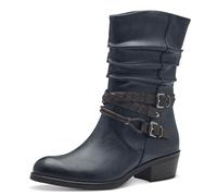MARCO TOZZI Damen Stiefeletten mit Absatz mit Blockabsatz mit Reißverschluss, Blau (Navy Comb), 36