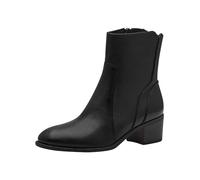 MARCO TOZZI Damen Stiefeletten mit Absatz mit Lederanteil Cowboy, Schwarz (Black Comb), 41 EU