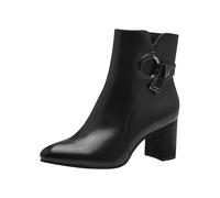 MARCO TOZZI Damen Stiefeletten mit Absatz Vegan Spitz, Schwarz (Black), 38 EU