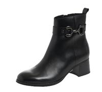 Marco Tozzi Damen Stiefeletten mit Lederanteil Blockabsatz, Schwarz (Black), 39 EU
