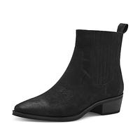 MARCO TOZZI Damen Stiefeletten Spitz mit Absatz aus Kunstleder, Schwarz (Black), 36