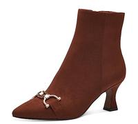 MARCO TOZZI Damen Stiefeletten Spitz mit Absatz Elegant, Braun (Cognac), 41