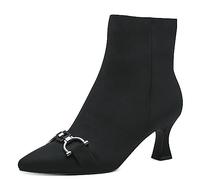 MARCO TOZZI Damen Stiefeletten Spitz mit Absatz Elegant, Schwarz (Black), 39