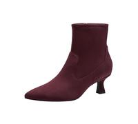 MARCO TOZZI Damen Stiefeletten Spitz mit Trichterabsatz, Rot (Mulberry), 37 EU