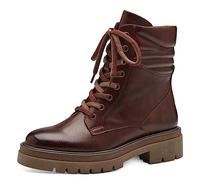 MARCO TOZZI Damen Stiefeletten zum Schnüren aus Kunstleder Plateau, Braun (Chestnut), 40