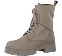 MARCO TOZZI Damen Stiefeletten zum Schnüren aus Leder mit Blockabsatz, Braun (Taupe Nubuck), 40 EU