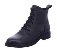 MARCO TOZZI Damen Stiefeletten zum Schnüren aus Leder mit Reißverschluss, Schwarz (Black), 37 EU