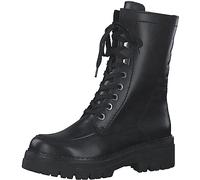MARCO TOZZI Damen Stiefeletten zum Schnüren aus Leder Plateau