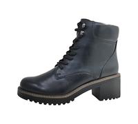 MARCO TOZZI Damen Stiefeletten zum Schnüren mit Blockabsatz mit Reißverschluss, Schwarz (Black), 37 EU