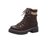 MARCO TOZZI Damen Stiefeletten zum Schnüren mit Blockabsatz Winterstiefel, Braun (Cafe Nub. Comb), 41