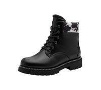 MARCO TOZZI Damen Stiefeletten zum Schnüren mit Reißverschluss Modern, Schwarz (Black Comb), 39 EU