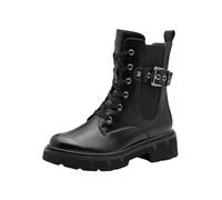 MARCO TOZZI Damen Stiefeletten zum Schnüren mit Schnalle Blockabsatz, Schwarz (Black), 39 EU