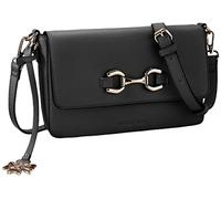 MARCO TOZZI Damen Umhängetasche by GMK Zierspange Kettendetail Gold 2-81003-20, Farbe:Schwarz