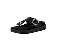 MARCO TOZZI Damen Zehentrenner aus Leder mit Schließe, Schwarz (Black), 41 EU