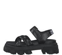 Marco Tozzi Damenschuhe Keilsandaletten BLACK BLACK - Gr. - 40