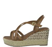 Marco Tozzi Damenschuhe Keilsandaletten COGNAC COGNAC - Gr. - 40