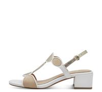 Marco Tozzi Damen-Sandalette WHITE COMB – elegant, vegan, Weiß – Größe 41