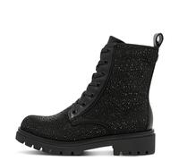 Marco Tozzi Damenschuhe Schnürstiefel BLACK GLITTER BLACK GLITTER - Gr. - 39