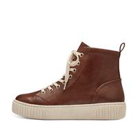 Schnürboots MARCO TOZZI Gr. 37, braun (cognac) Damen Schuhe Plateaustiefeletten mit Feel Me Funktion (98000939-37) cognac