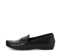 MARCO TOZZI Damen Mokassins aus Leder Elegant, Schwarz (Schwarz), 39 EU