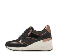 MARCO TOZZI Damenschuhe Sportliche Schnürer BLACK/COPPER BLACK/COPPER - Gr. - 37