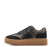 MARCO TOZZI Damenschuhe Sportliche Schnürer BLACK/LEOPARD BLACK - Gr. - 41