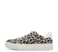 MARCO TOZZI Damen Sneaker flach mit Schnürsenkeln Vegan, Mehrfarbig (Leo Dune), 37 EU