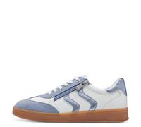 MARCO TOZZI Damen Sneaker flach mit Schnürsenkeln Freizeit, Mehrfarbig (White/lt.Blue), 40 EU