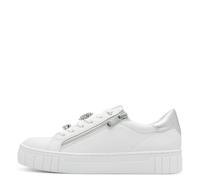 MARCO TOZZI Damenschuhe Sportliche Schnürer WHITE/SILVER WHITE/SILVER - Gr. - 40