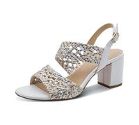 MARCO TOZZI Damen Sandale weiches Feel Me Fußbett Vegan Vegan, weiß (WHITE COMB), 37 EU