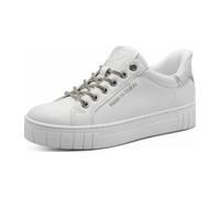 Marco Tozzi Damen Sneaker – weiches Feel Me Wechselfußbett, weiches Innenfutter – Weiß 39