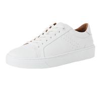 Sneaker MARCO TOZZI, Herren, Gr. 46, weiß, Leder, unifarben, Schuhe Sneaker, Schnürschuh, Halbschuh, Freizeitschuh mit seitlichem Lochmuster (72917630-46) weiß