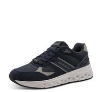 Sneaker MARCO TOZZI, Herren, Gr. 41, navy, Leder, Synthetik, Textil, unifarben mit Farbeinsatz, Schuhe Sneaker, Freizeitschuh, Halbschuh, Schnürschuh mit MT-Logo (75025022-41) navy