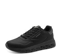 Slip-On Sneaker MARCO TOZZI, Herren, Gr. 43, schwarz, Lederimitat, unifarben mit Farbeinsatz, Schuhe, Freizeitschuh, Halbschuh, Slipper mit elastischer Schnürung (68945307-43) schwarz