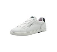 Sneaker MARCO TOZZI, Herren, Gr. 42, weiß, Lederimitat, unifarben mit Farbeinsatz, Schuhe Sneaker, Freizeitschuh, Halbschuh, Schnürer mit Ziernähten und Kontrastbesatz (48147360-42) weiß