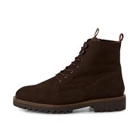 Schnürboots MARCO TOZZI BY GMK, Herren, Gr. 46, braun (mocca), Nubukleder, unifarben, casual, Schuhe, Blockabsatz, Schnürstiefelette mit praktischem Innenreißverschluss (81555628-46) mocca