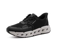 Marco Tozzi Herren Sneaker Wechselfußbett leicht elastische Schnürung Stylisch, schwarz (Black), 45 EU