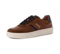 Sneaker MARCO TOZZI, Herren, Gr. 42, cognac, Glattleder, Veloursleder, kontrastfarbene Details, Schuhe Sneaker, Freizeitschuh, Halbschuh, Schnürschuh mit Kontrastbesatz (81347211-42) cognac
