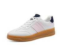 Marco Tozzi Damen Sneaker weiches Feel Me Fußbett weiches Innenfutter Modisch, weiß (White/Soft PNK), 39 EU
