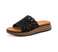 Marco Tozzi Damenschuhe Klassische Pantoletten BLACK BLACK - Gr. - 40