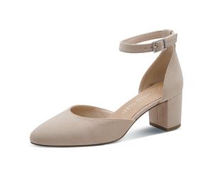 Marco Tozzi Riemchenpumps für Damen, beige, Größe 39 EU