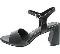 MARCO TOZZI Damen Sandalen mit Absatz mit Verstellbarem Riemen Vegan, Schwarz (Schwarz), 40 EU