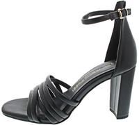 MARCO TOZZI Damen Sandalen mit Absatz Sommer, Schwarz (Black Comb), 40 EU
