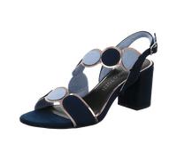 MARCO TOZZI Damen Sandalen mit Absatz mit Verstellbarem Riemen Vegan, Blau (Navy comb), 40 EU