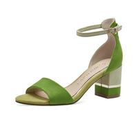 MARCO TOZZI Damen Sandalen mit Absatz mit Verstellbarem Riemen Vegan, Grün (Apple Comb), 38 EU
