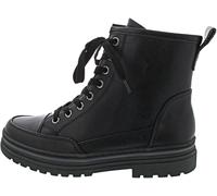MARCO TOZZI Damen Stiefeletten zum Schnüren Flach mit Reißverschluss, Schwarz (Black), 39 EU