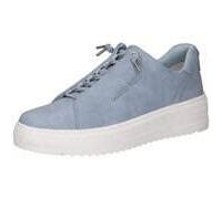 Marco Tozzi Damen Sneaker weiches Feel Me Wechselfußbett weiches Innenfutter Vegan Schnürer, blau (Polar), 42 EU