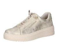 Slip-On Sneaker MARCO TOZZI, Damen, Gr. 39, beige, Lederimitat, metallic, unifarben, Schuhe, Freizeitschuh, Halbschuh, Schnürschuh mit seitlichem Logoschriftzug (36301641-39) beige